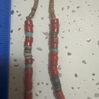 Red Coral Turquoise Heishi Necklace — photo 7