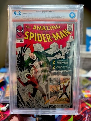 Marvel Comics Amazing Spider-Man #2 CBCS 9.2 Restored Signed Stan Lee 1st App