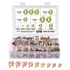 100 Pcs 6-22mm Fuel Line Hose Spring Clamp Steel Wire Air Tube Water Pipe Clip