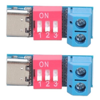 2Pcs USB C PD Triggers Module Voltages Control for Device Compatibility