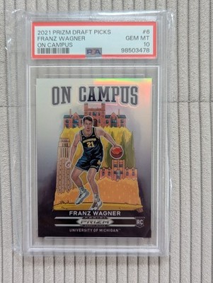 2021-22 Franz Wagner Panini Prizm Draft Picks On Campus RC - PSA10