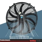 16" Engine Electric Radiator Cooling Fan Slim Pull 1000 CFM Mount Kit Universal