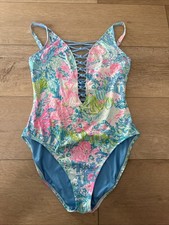 Lilly Pulitzer Lattice One Piece Swimsuit, EUC, size 12