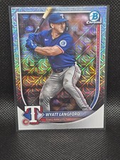 2025 Bowman Chrome - Wyatt Langford #36 Mega Box Mojo Refractor