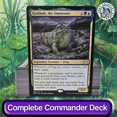 Grolnok, the Omnivore COMMANDER DECK Frog Tribal Self Mill Exile MTG Custom EDH | eBay Grolnok, the Omnivore COMMANDER DECK Frog Tribal Self Mill Exile MTG Custom EDH | eBay