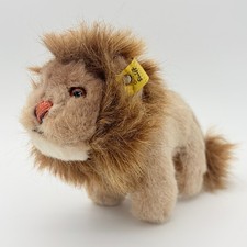 Steiff Lion Plush 1460/13 Germany Mohair 6in Vintage Stuffed Animal Ear Tag