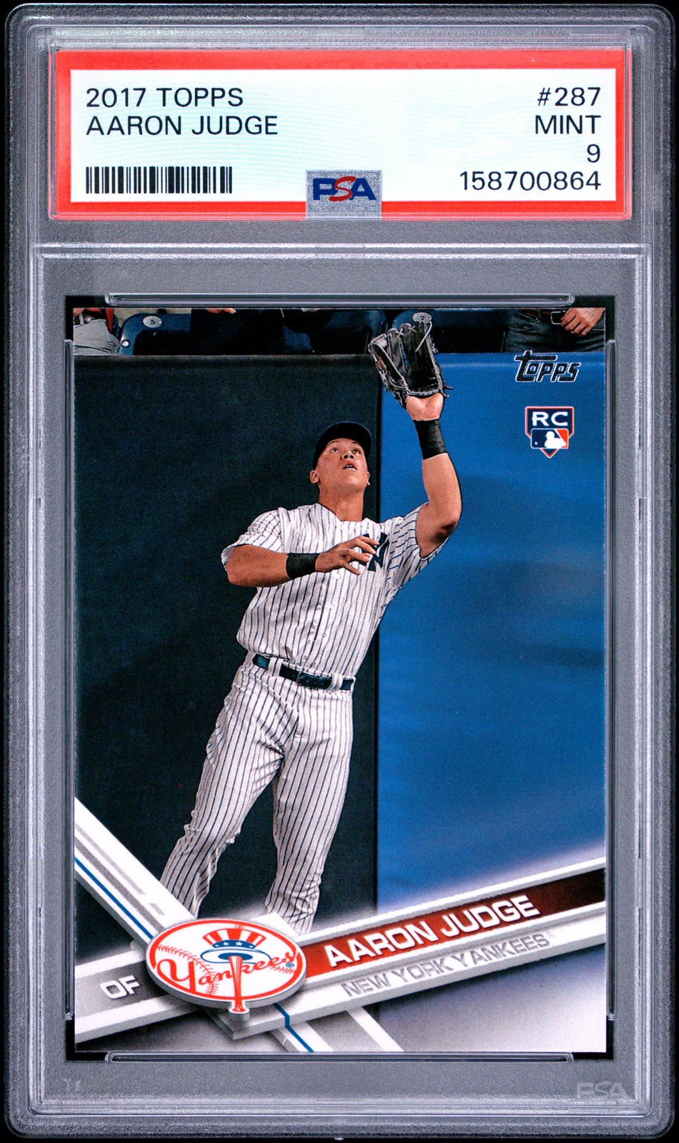 2017 TOPPS #287 AARON JUDGE PSA 9