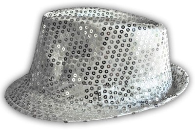 Western F.a.s.h.i.o.n Sequin Fedora Hat One Size Silver