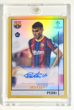 2020 Topps Chrome Merlin UEFA Pedri Auto /50 RC Gold Refractor Rookie Barcelona