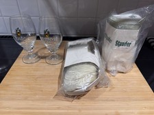 Stander Pilsner Glasses Plus Place Mats. Rare To Find Together. New Never used
