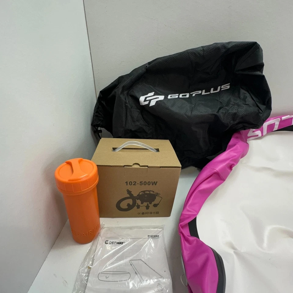 Надувной гимнастический коврик Goplus 3,3 фута толщиной 8 дюймов с электрическим насосом - Изображение 2 из 3