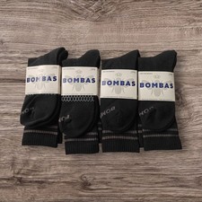 Bombas Black Knit Socks With Arch Suppprt Size Large Unisex