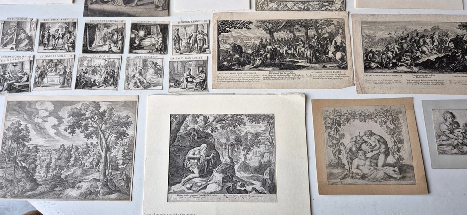 Rare collection of 70 master prints, etchings, engravings , 16th - 17th century - Image 3 of 4