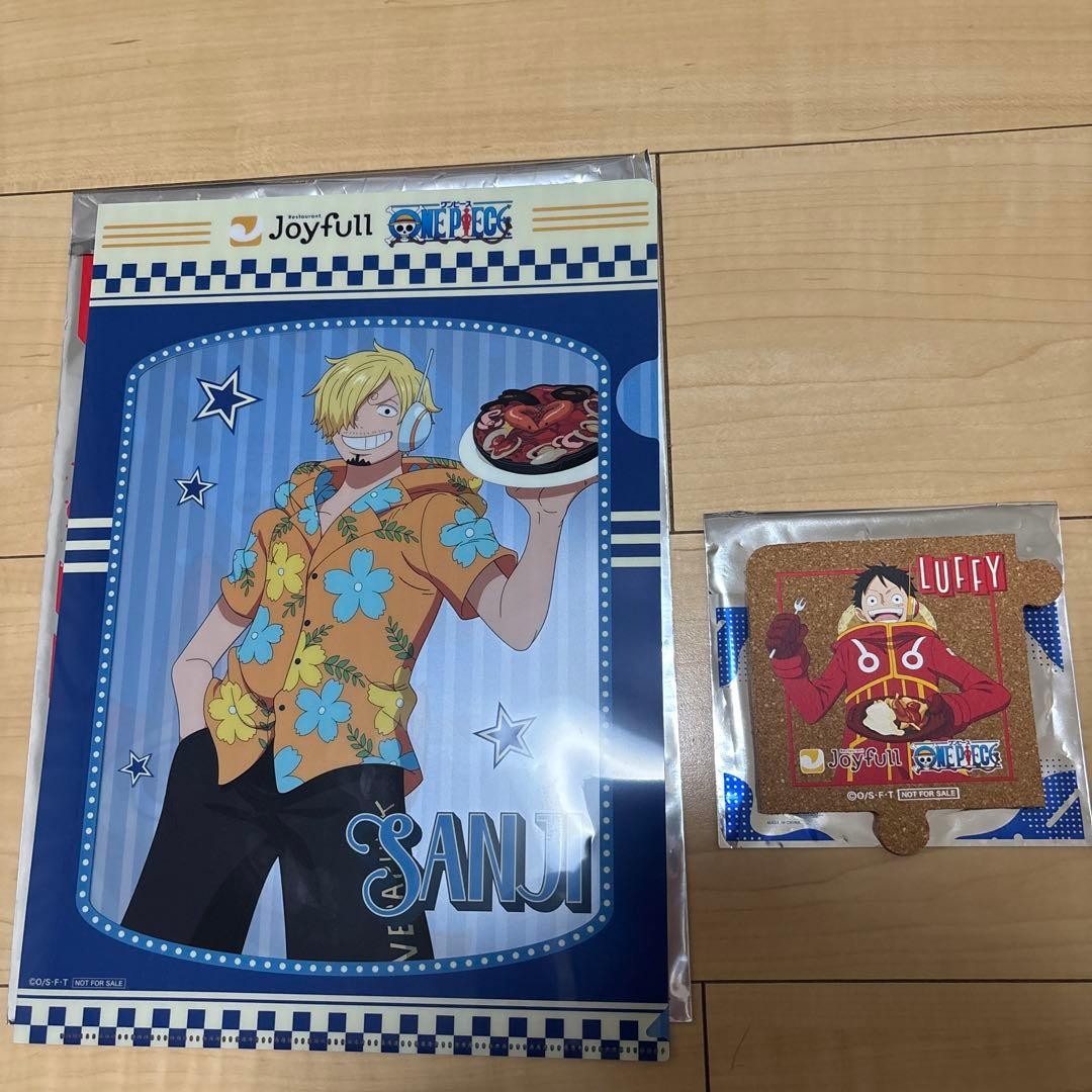 Joyful One Piece Collaboration Coaster Luffy Plastic File Folder Sanji
