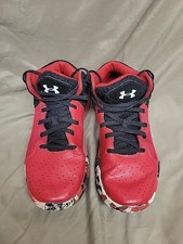 Under Armour Youth Basketball Shoes Sneakers GS Jet 21. Red. Size 5Y
