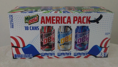 Mountain Dew America Variety 18 Pack Limited Edition White Out Code Red Voltage