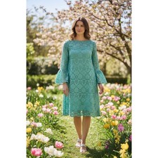 J.Crew Eyelet Shift Dress Women Turquoise Floral Bell Sleeve AK236 Size 0 NWT