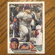 FRANCISCO ALVAREZ RC SSP - 2023 Topps Holiday SNOWMAN - SUPER RARE VARIANT 516