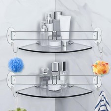   2025 New  Adjustable 7.8-13.5 inch Rv Shower Corner Storage Bar, Stainless St...