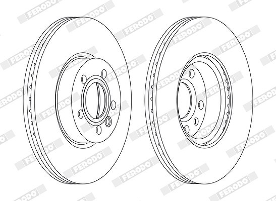 2X Ferodo Bremsscheibe Vorderachse U.A. FüR Ford, Seat, VW-image