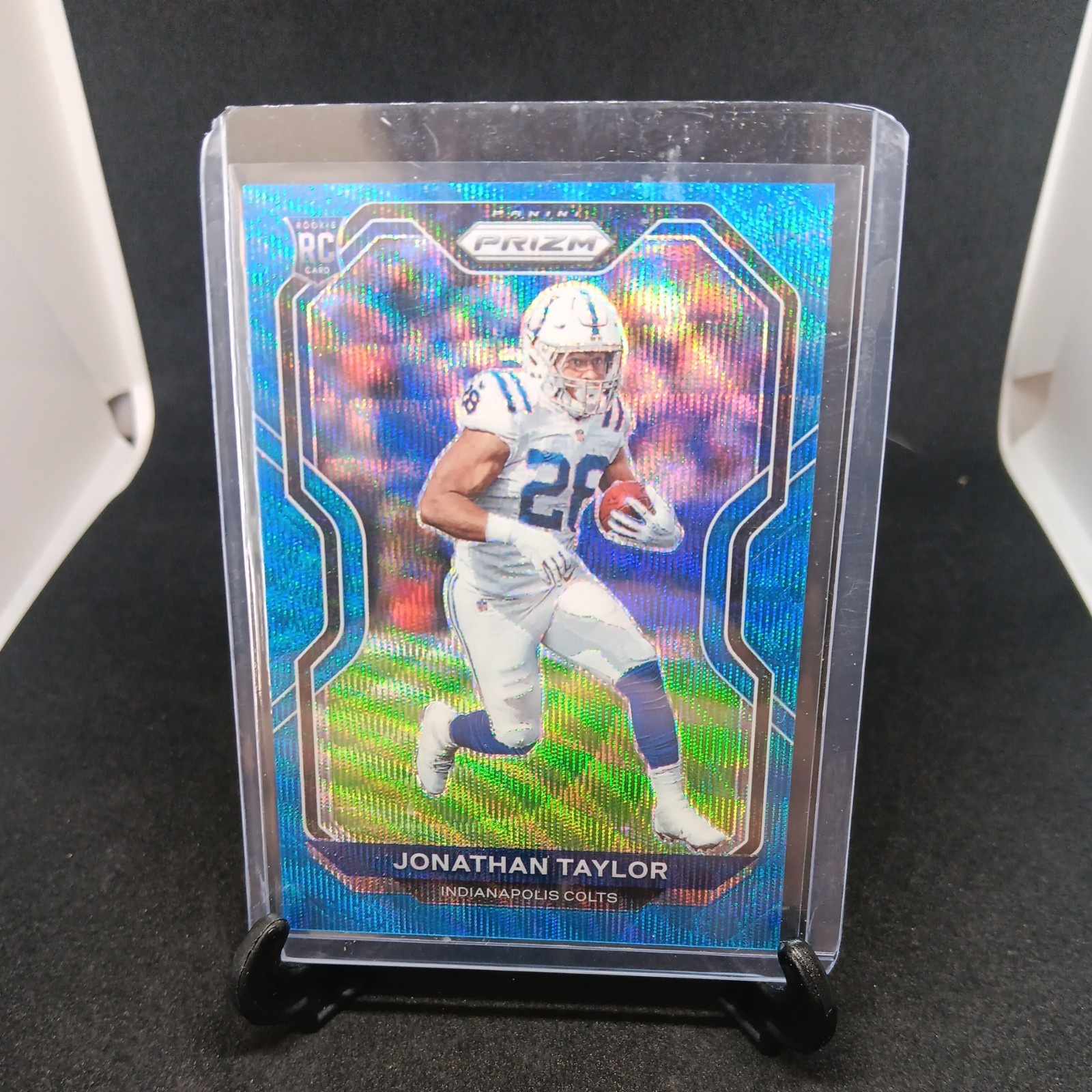 2020 Panini Prizm Football Jonathan Taylor RC Rookie Blue Wave /199 #332 Colts
