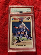 🔥❄️ 1990 Leaf Frank Thomas RC #300 PSA 9/Auto 10 with 3 inscriptions!