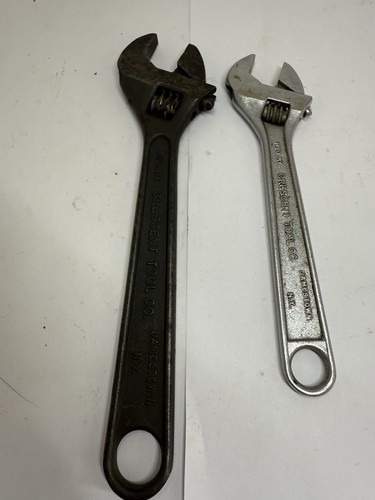 Set Of 2 VINTAGE Crescent Tool Steel Adjustable Wrenches 8” 6” USA - Picture 5 of 21