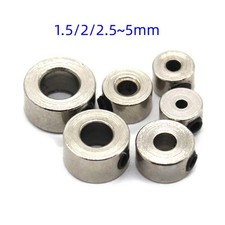 Stainless Steel Shaft Collar Bore 1.5/2/2.5~5mm Clamp Collar With M3 Grub Screw