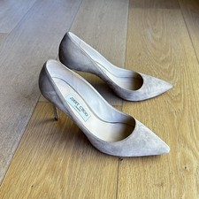 Jimmy Choo, Romy 85 Nude Suede Pumps, Size 39