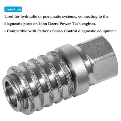 #ad For Hydraulic Systems PD242 Test Port Quick Coupler 6000 psi Push to Connect *US $18.08