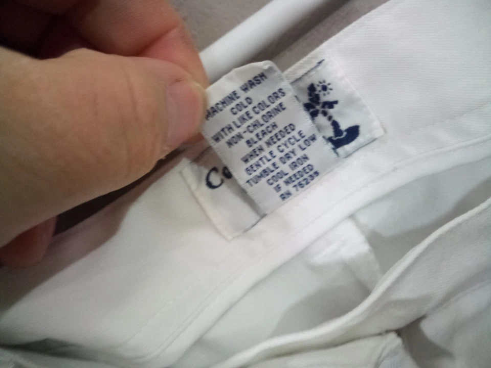 Vintage Coral Bay Golf Shorts Women’s Size 16  White Stretch Pleated - Image 4 of 4