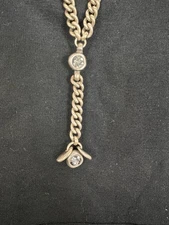UNO de 50 silver plated long chain necklace pendant
