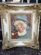 Ölgemälde Ölbild Seemann Rahmen Bild Kunst Deko