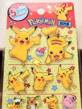 Pokemon Pikachu 5 Size Sticker Seal Korea Limited Genuine 1 Sheet