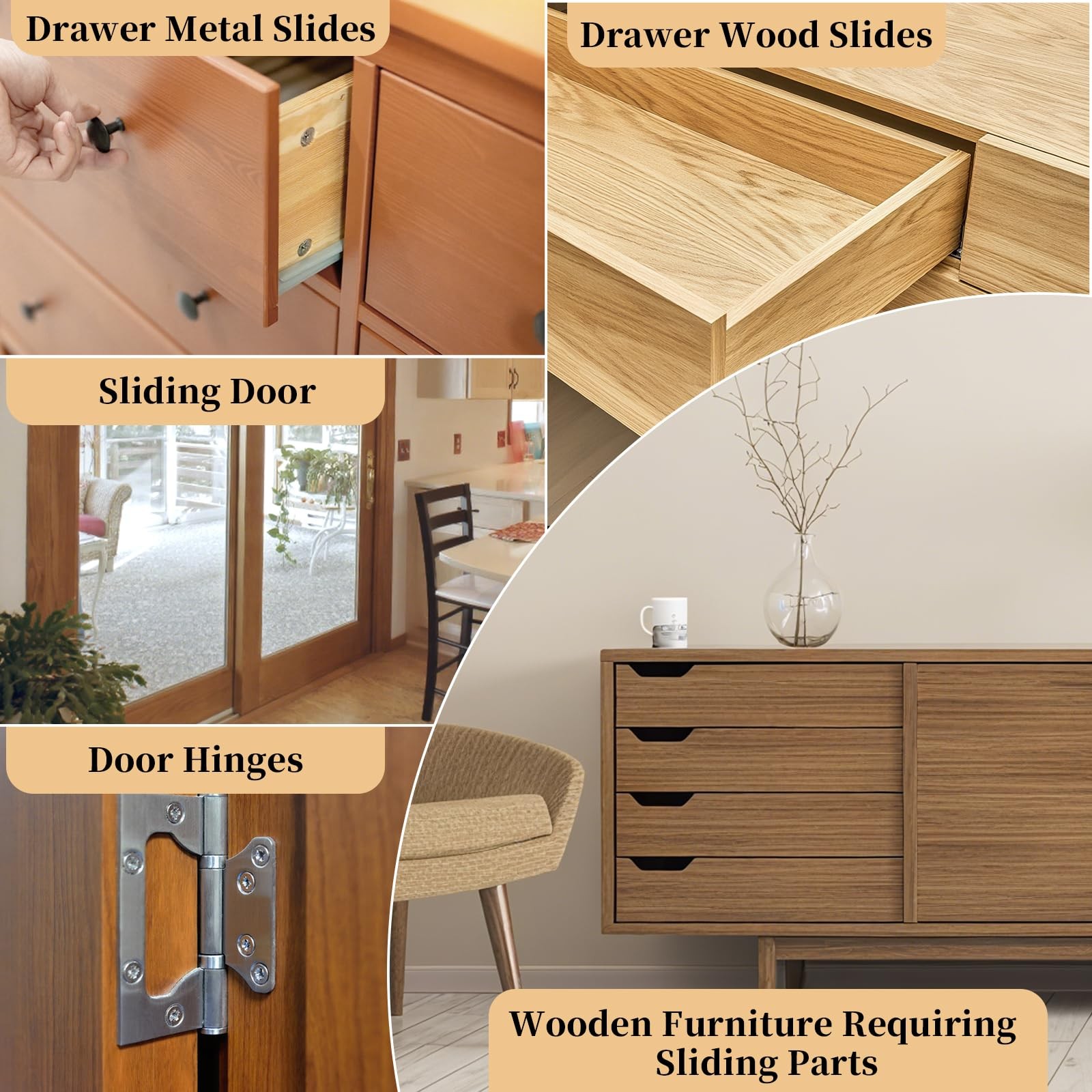 ZDBB Wood Drawer Wax Lubricant Paste Door-Ease 1-Pack 