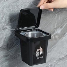 Trash Can Ashtray With Lid Stainless Steel Ashtray Bathroom Wall Hanging Notch