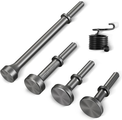 5Pcs 10mm Smoothing Air Hammer Bits Set, Pneumatic Chisel Tools Kit