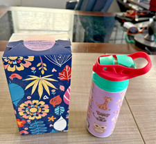 12oz Stainless Steel Flip-Top Sippy Kids Water Bottle Tumbler You Choose Design 