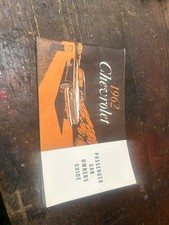 1962 Chevrolet Impala Passenger Car Owners Guide Manual Oem Original