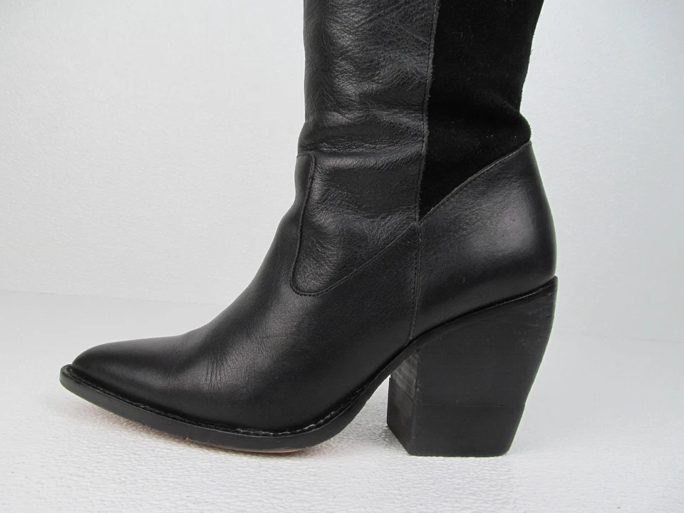 Sole Society Maja Black Leather Knee-High Boots Women's Size 7M - Image 2 of 4