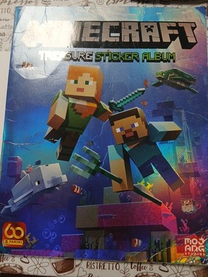 MINECRAFT Treasure Sticker Album Panini mit Stickers Mojang