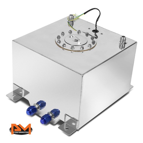 8 Gallon Lightweight Aluminum Chrome Fuel Cell/Gas Tank+Level Sender Polish Cap - Picture 2 of 5