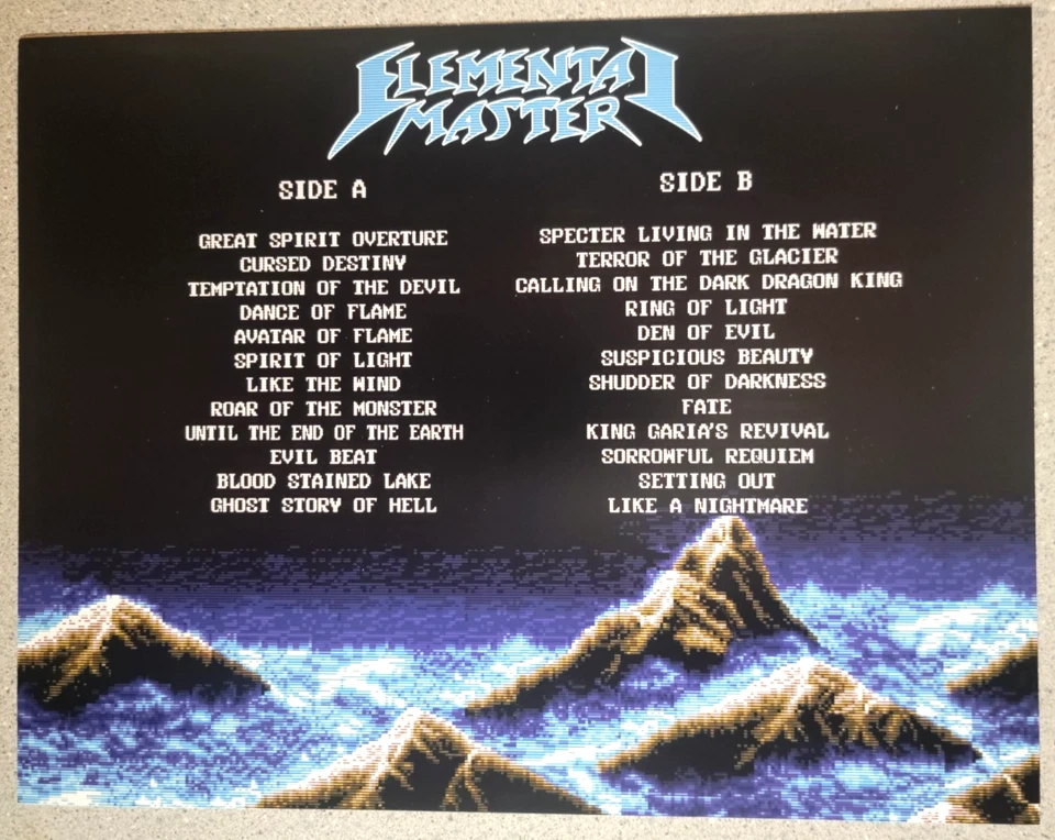Elemental Master RARE Sega Genesis OST Vinyl Soundtrack Record w/stickers magnet - Image 4 of 4