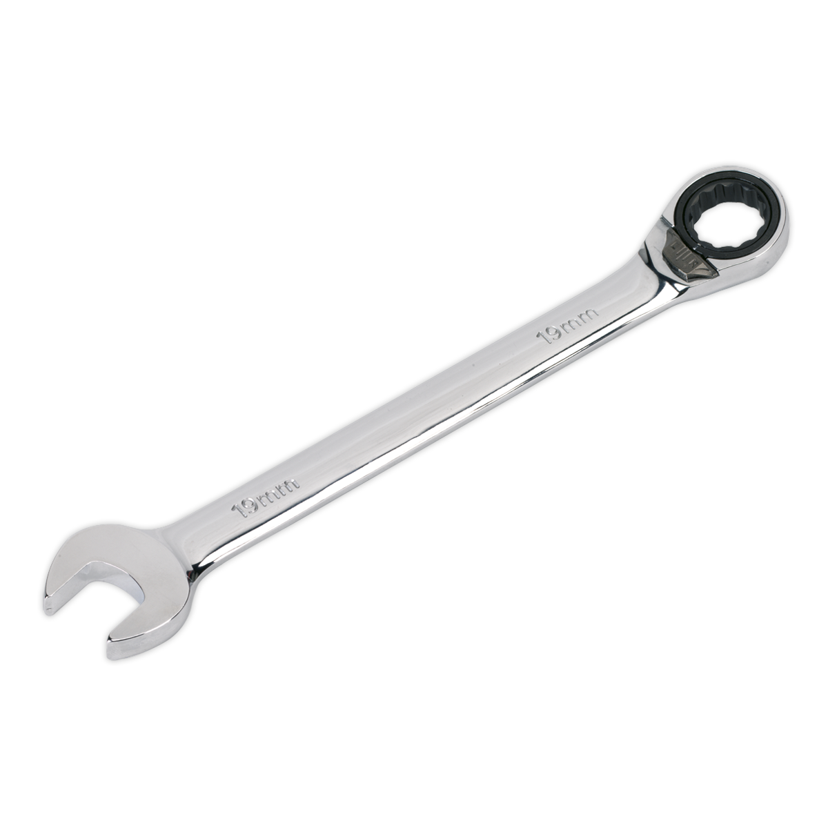 Sealey Reversible Ratchet Combination Spanner Chrome Vanadium Steel 19mm RRCW19