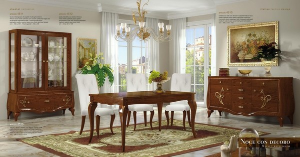 Esszimmer Esstisch Stuhl Kommode Vitrine Gruppe Ess Holz Garnitur Neu Set 7Tlg.-image