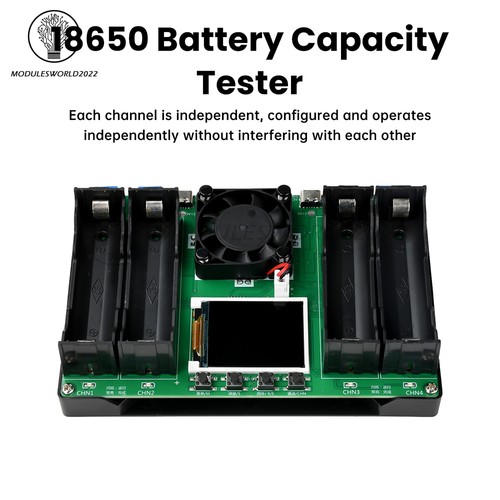 4-Wege 18650 Batteriekapazität Innenwiderstandstester Automatische Ladung Entladung - Bild 4 von 43