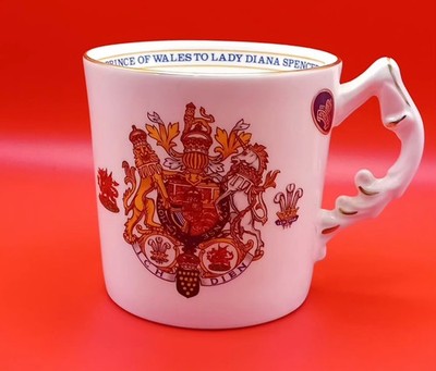 Aynsley Charles Diana Hochzeit Hochzeit Tasse Wappen Stammbaum 1981 St Paul