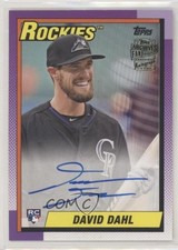 2017 Topps Archives Fan Favorite 1990 David Dahl #FFA-DD Auto p7m