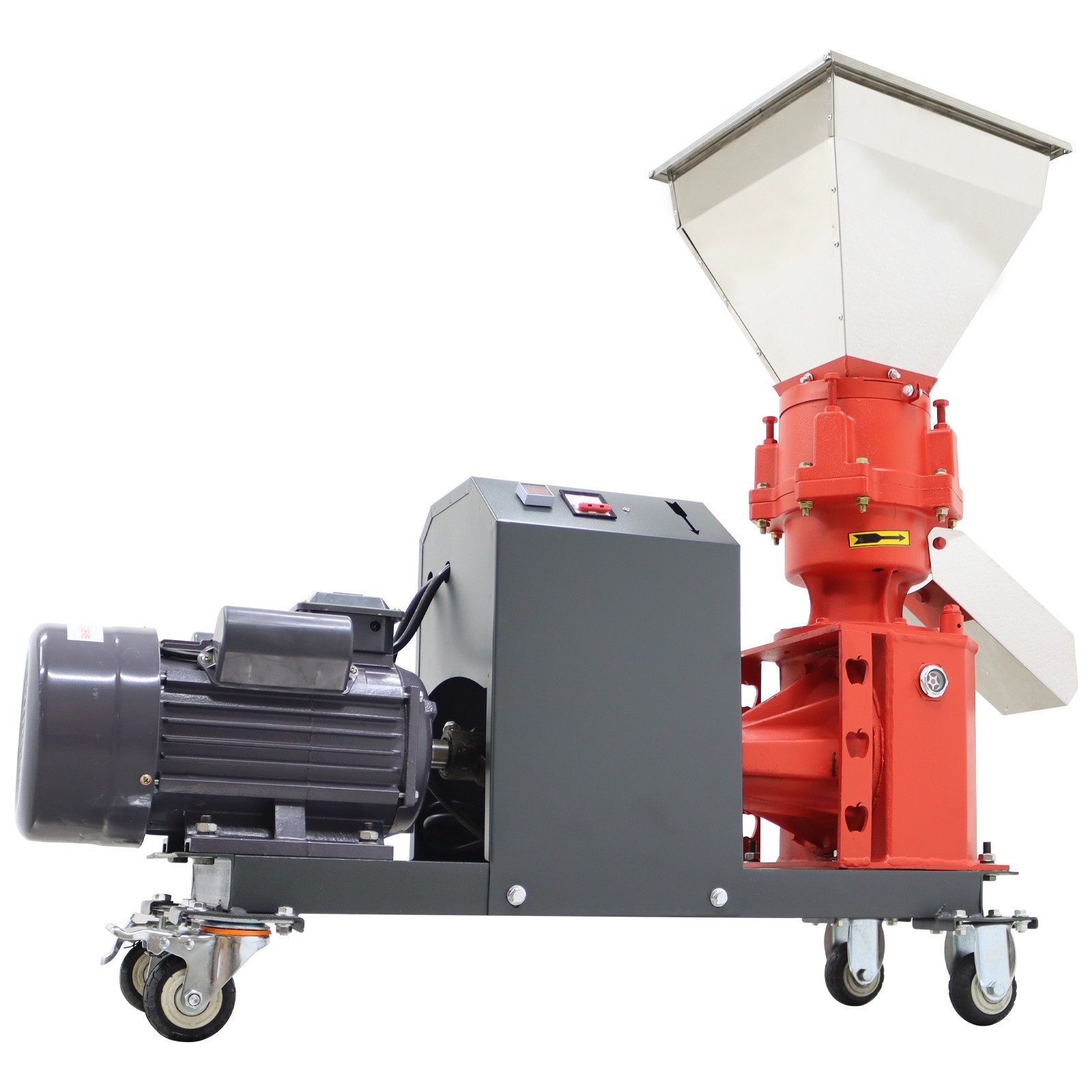 220V 4 Roller Electric 3mm Animal Feed Pellet Mill Machine Feed Pelletizer 3.5KW