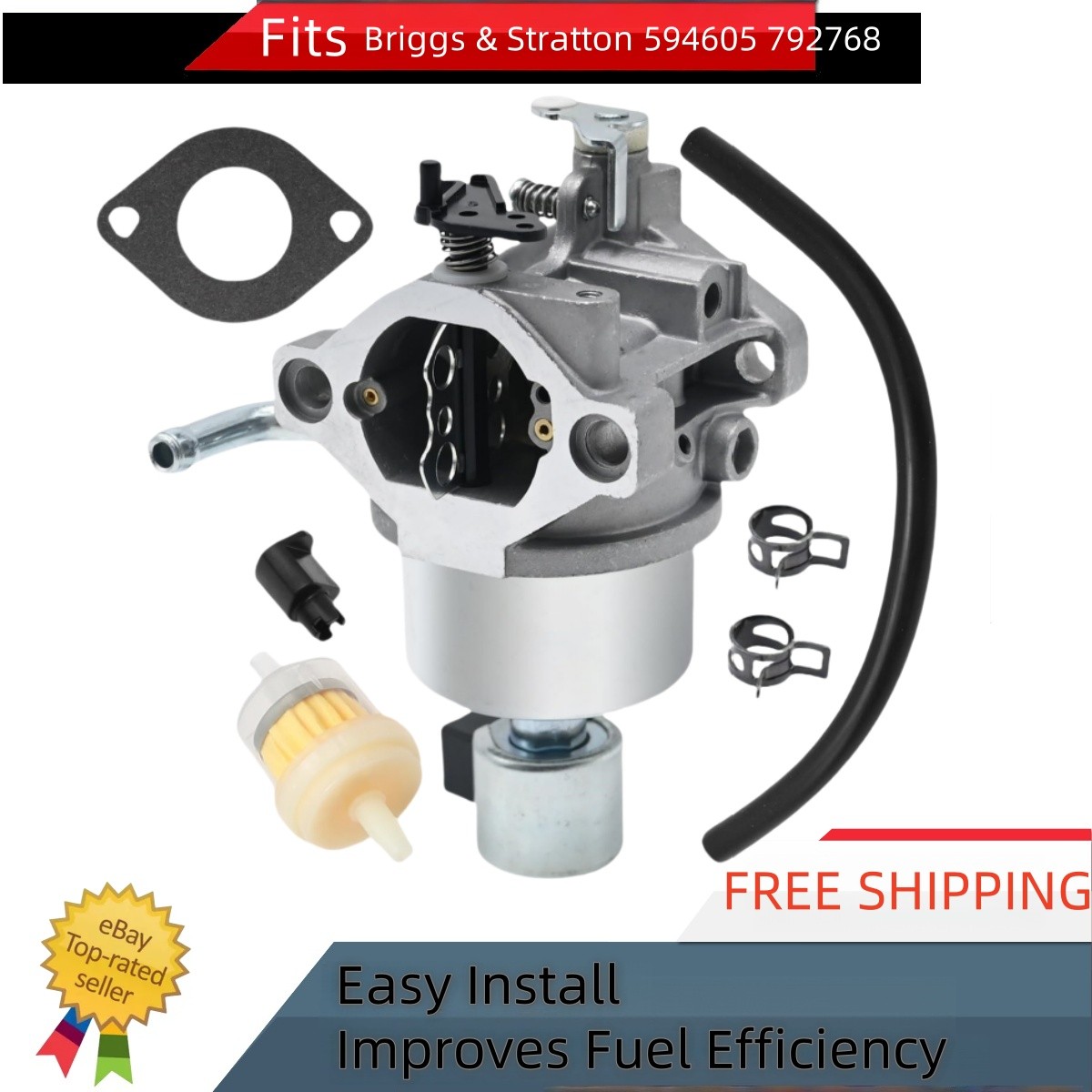 Carburetor For Briggs & Stratton 594605 792768 594601 591736 17.5 14hp ...